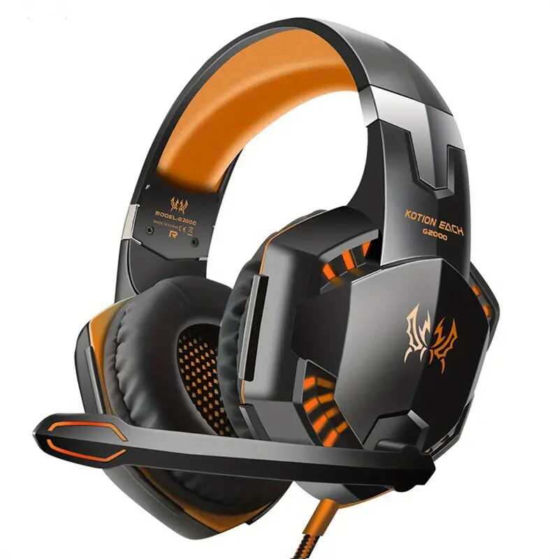 Upgrade Your Gaming Experience: G2000 Surround Stereo Gaming Headset with Noise Cancelling Mic, LED Lights & Soft Memory Earmuffs for PS5/PS4/Xbox One/Nintendo Switch/PC Mac