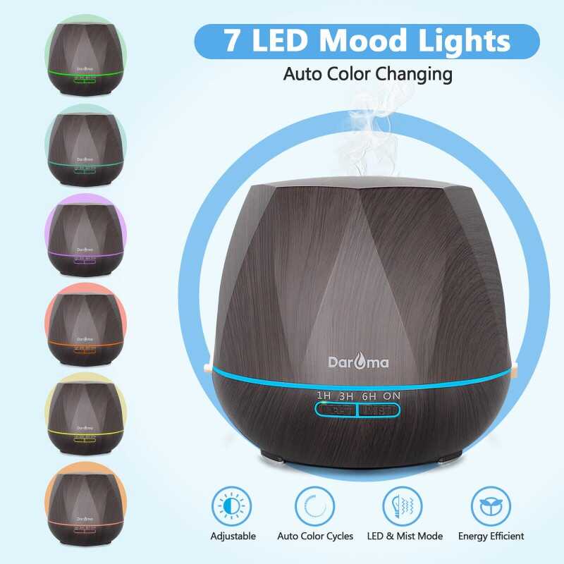 550ml Essential Oil Diffuser,5 In 1 Aromatherapy Ultrasonic Cool Mist Humidifier