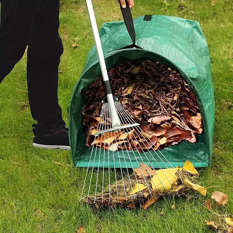 1 Pack, 53 Gallon Reusable Garden Garbage Bag, Gardening Container Green Leaf Bag Falling Leaves Garbage Bag For Collection Yard Leaves And Debris