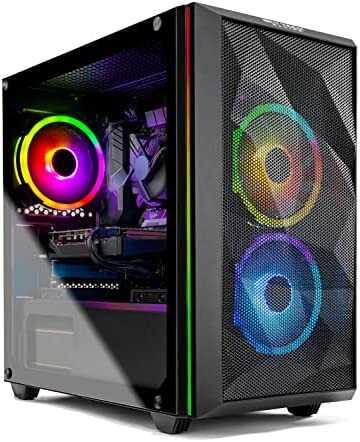 SkyTech Chronos Mini Gaming Computer PC Desktop - Intel Core-i3 10100F 3.6GHz, GTX 1650 4G, 500GB SSD, 8G 3000, RGB Fans, AC WiFi, Windows 10 Home 64-bit