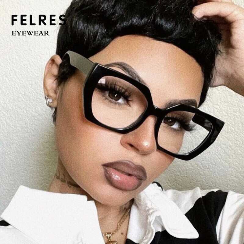Classic Cat Eye Anti Blue Light Reading Glasses For Women Full Frame Glasses